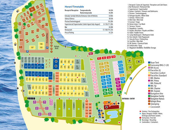 Plattegrond van Sènia Riu
