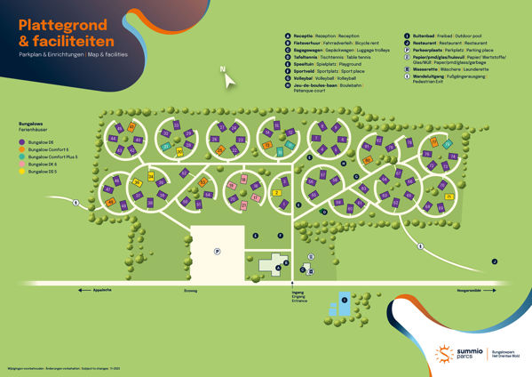 Plattegrond van Summio Vakantiepark Het Drentse Wold