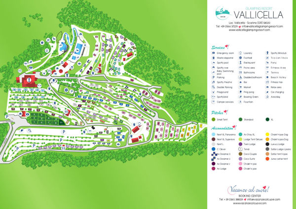 Plattegrond van Vallicella Glamping Resort