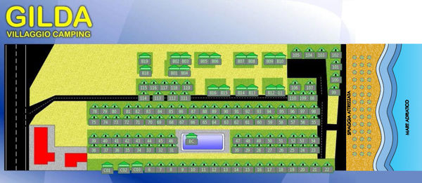 Plattegrond van Villaggio Gilda