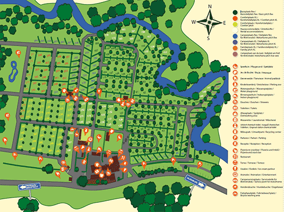Plattegrond camping 't Geuldal - geplaatst door Huurtent.be