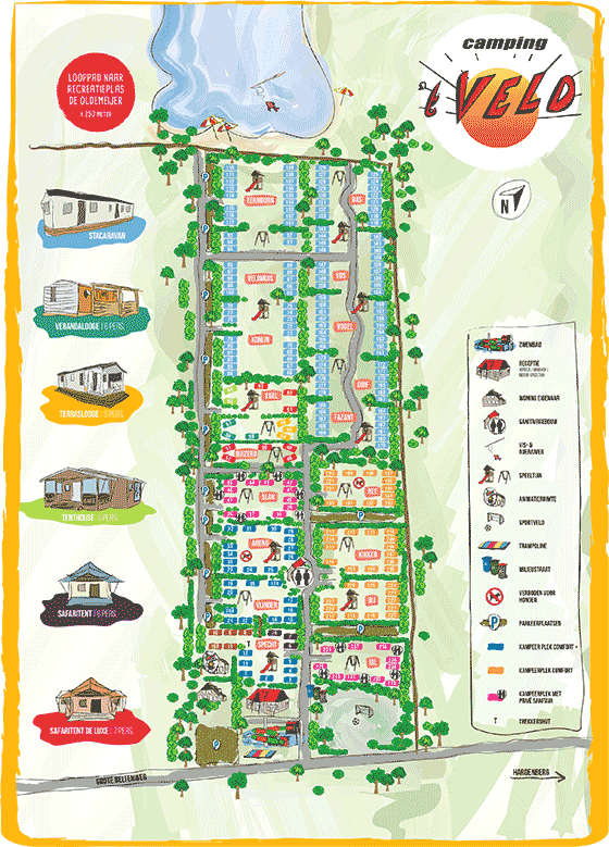 Plattegrond camping 't Veld - geplaatst door Huurtent.be Plattegrond camping 't Veld - geplaatst door Huurtent.be