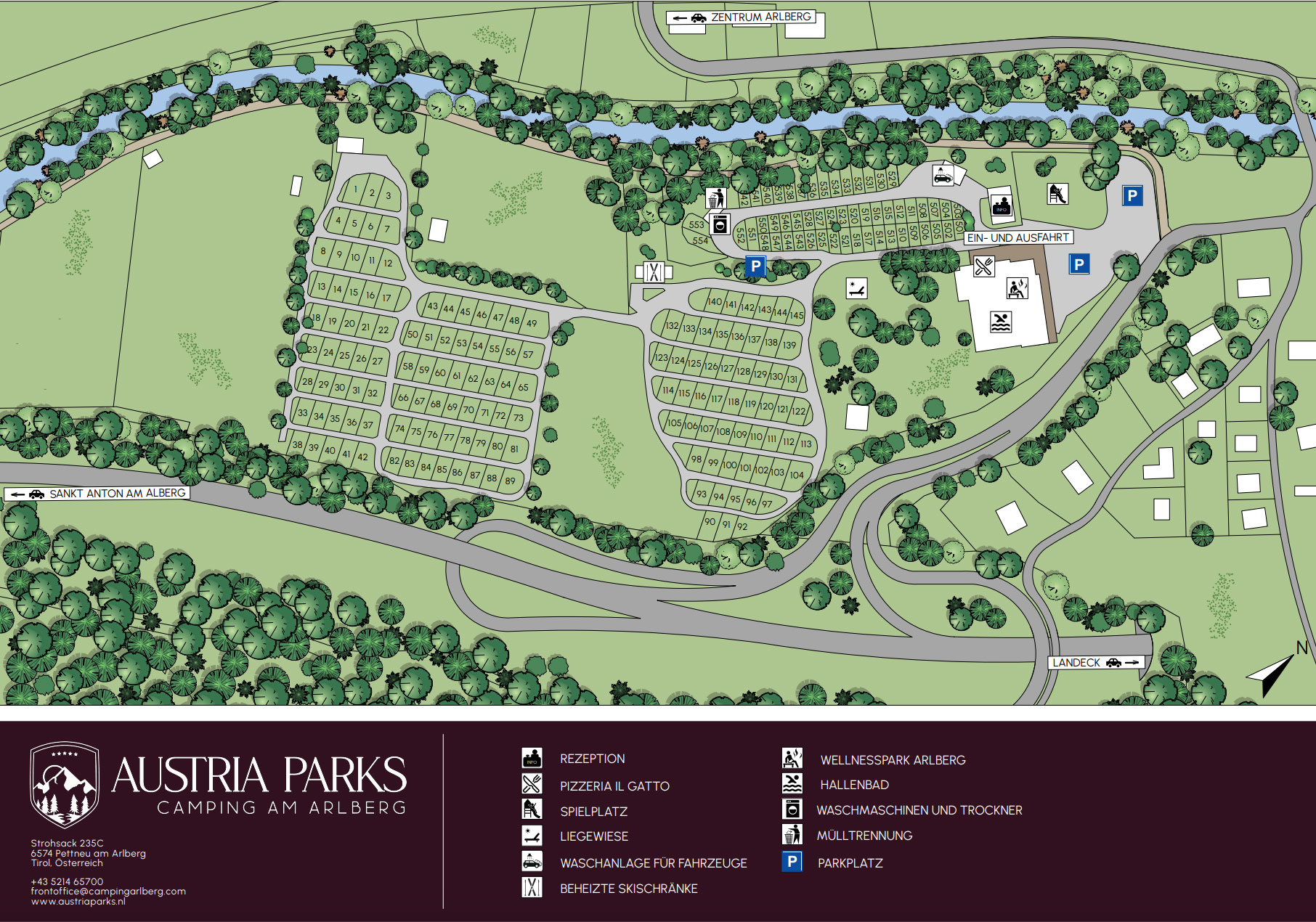 Plattegrond Austria Parks Am Arlberg