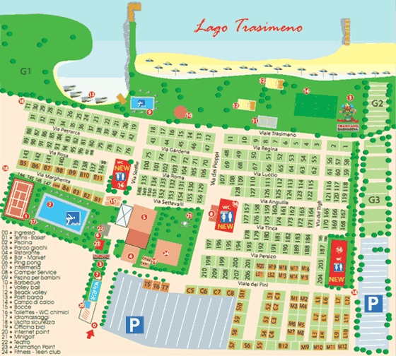 Plattegrond camping Badiaccia - geplaatst door Huurtent.be