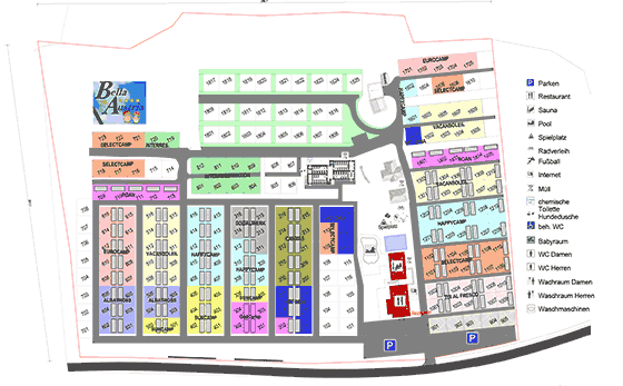 Plattegrond camping Bella Austria - geplaatst door Huurtent.be