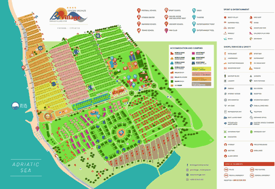 Plattegrond camping Bi Village - geplaatst door Huurtent.be