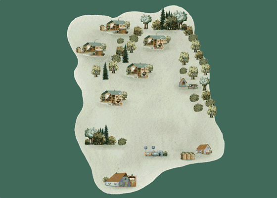 Plattegrond camping BoerenBed Billingsmoor Farm - geplaatst door Huurtent.be