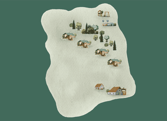 Plattegrond camping BoerenBed Fountain Violet Farm - geplaatst door Huurtent.be