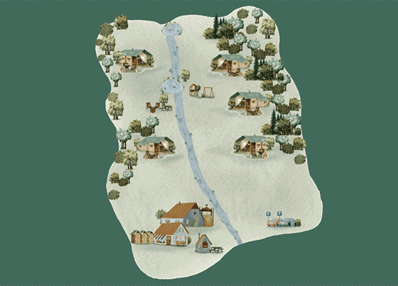 Plattegrond camping BoerenBed Hilserhof - geplaatst door Huurtent.be