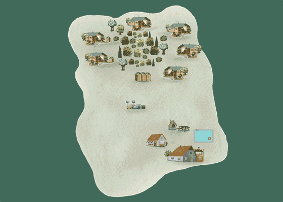 Plattegrond camping BoerenBed Moor Farm - geplaatst door Huurtent.be