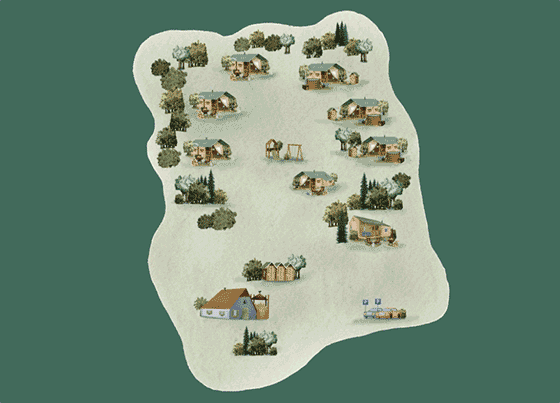 Plattegrond camping BoerenBed 't Boshuis - geplaatst door Huurtent.be