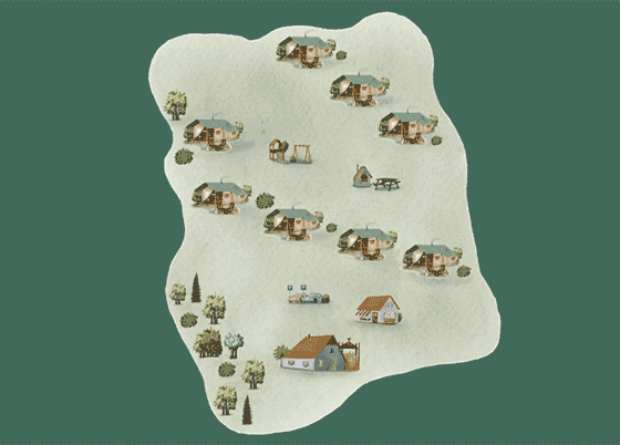 Plattegrond camping BoerenBed Treganhoe Farm - geplaatst door Huurtent.be