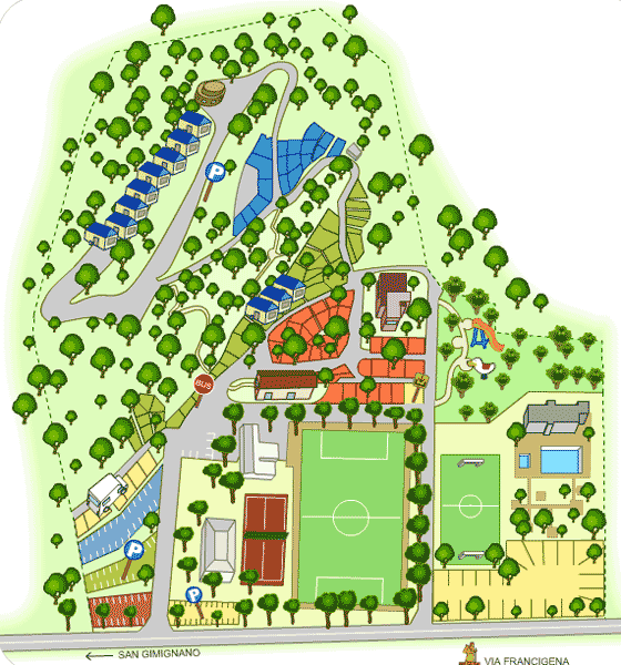 Plattegrond camping Boschetto di Piemma - geplaatst door Huurtent.be