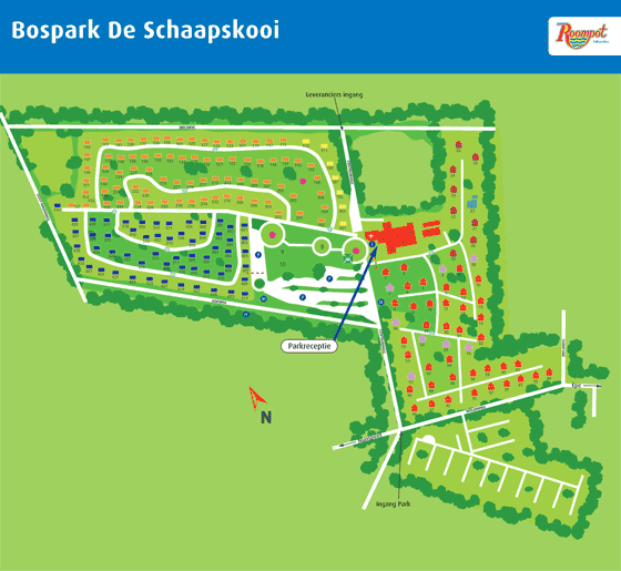 Plattegrond Bospark de Schaapskooi - geplaatst door Huurtent.be
