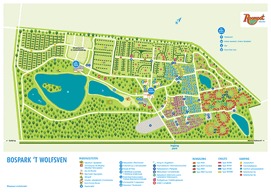 Plattegrond Bospark 't Wolfsven - geplaatst door Huurtent.be