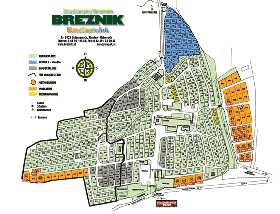 Plattegrond camping Breznik Strandcamping - geplaatst door Huurtent.be