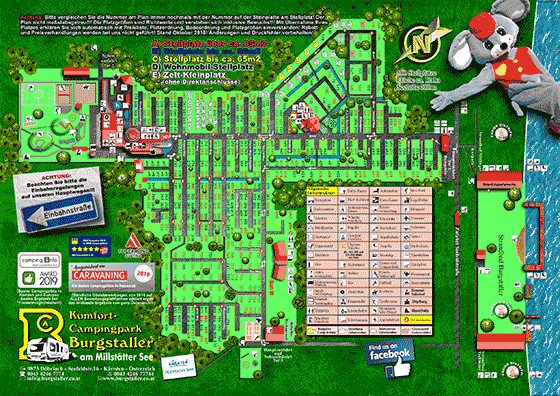 Plattegrond camping Burgstaller - geplaatst door Huurtent.be