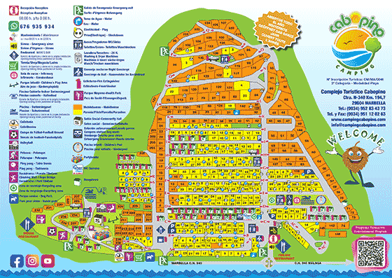 Plattegrond camping Cabopino - geplaatst door Huurtent.be