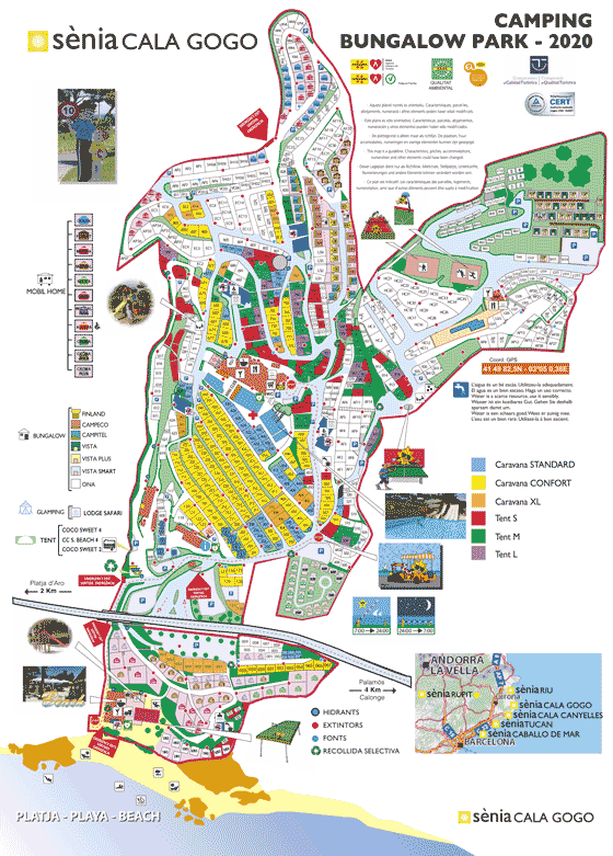 Plattegrond camping Cala Gogo (Spanje) - geplaatst door Huurtent.be