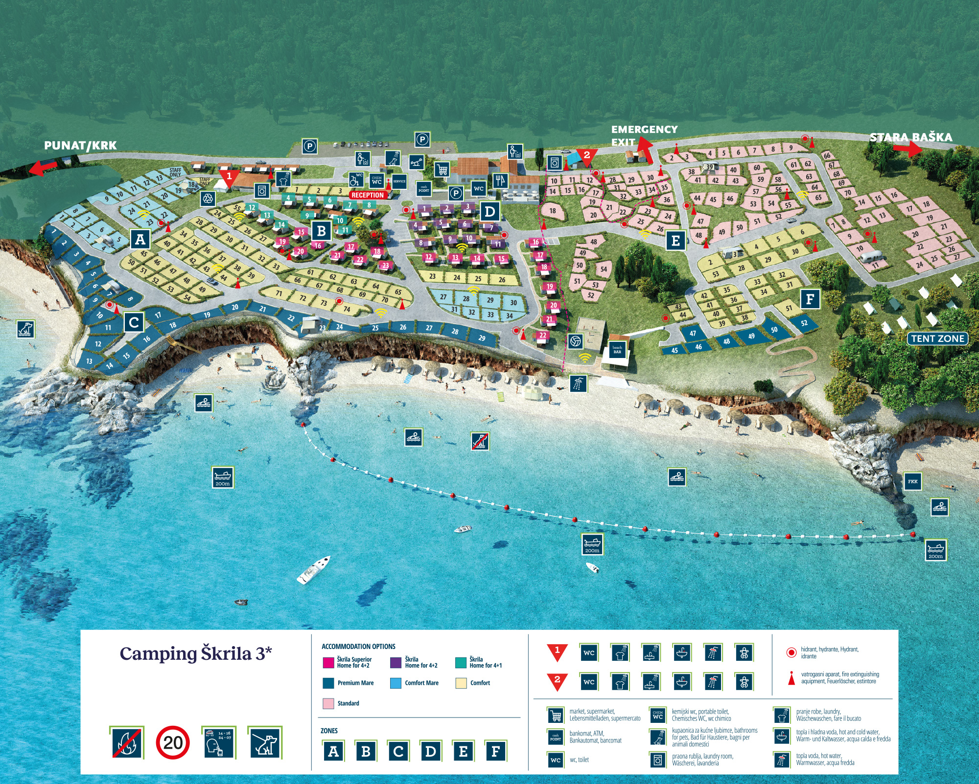 Plattegrond Camping Škrila