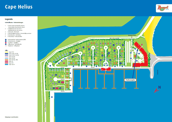Plattegrond Cape Helius - geplaatst door Huurtent.be