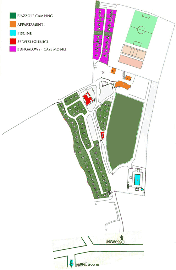 Plattegrond camping Casa dei Prati - geplaatst door Huurtent.be
