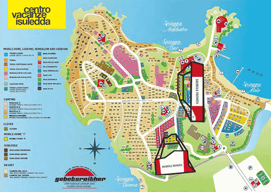 Plattegrond camping Centro Vacanze Isuledda - geplaatst door Huurtent.be