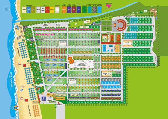 Plattegrond camping Centro Vacanze Salinello - geplaatst door Huurtent.be