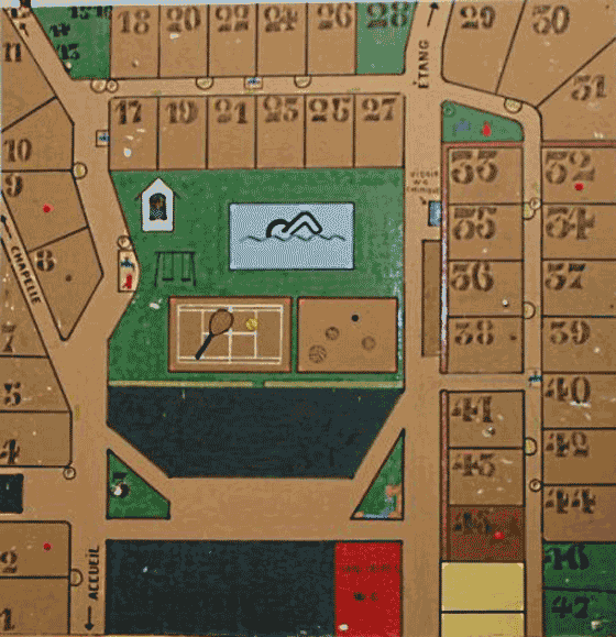 Plattegrond camping Château de Montrouant - geplaatst door Huurtent.be