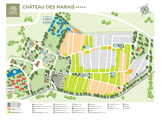 Plattegrond camping Château des Marais - geplaatst door Huurtent.be