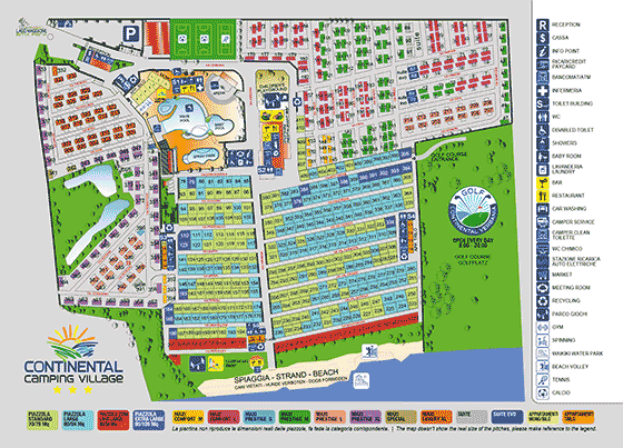 Plattegrond camping Continental Village  (Lago Maggiore) - geplaatst door Huurtent.be