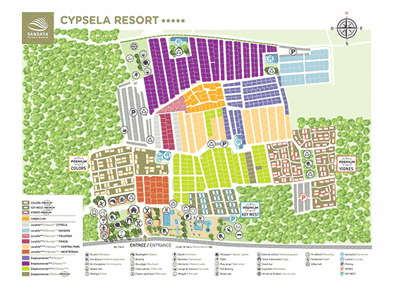 Plattegrond camping Cypsela - geplaatst door Huurtent.be