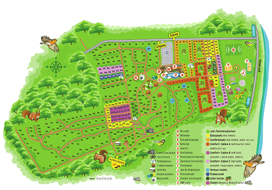 Plattegrond camping De Bosgraaf - geplaatst door Huurtent.be