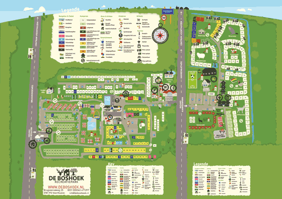 Plattegrond camping De Boshoek - geplaatst door Huurtent.be