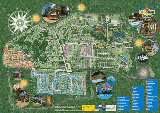 Plattegrond camping De Heldense Bossen - geplaatst door Huurtent.be