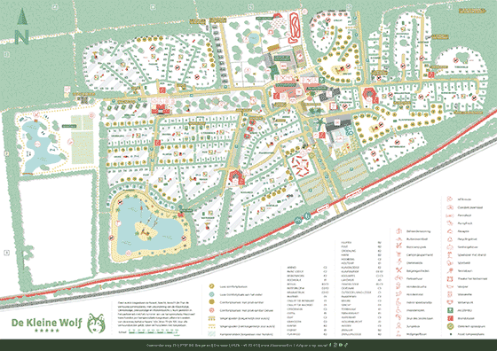 Plattegrond camping De Kleine Wolf - geplaatst door Huurtent.be