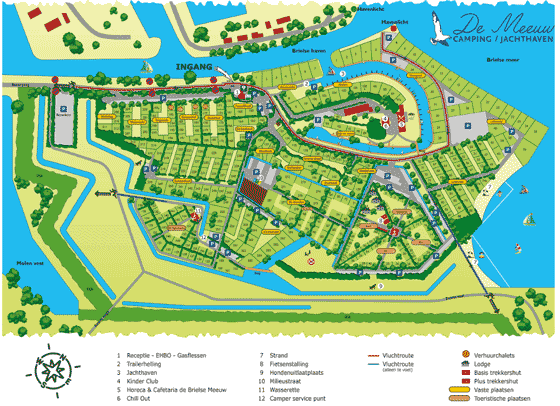 Plattegrond camping De Meeuw - geplaatst door Huurtent.be