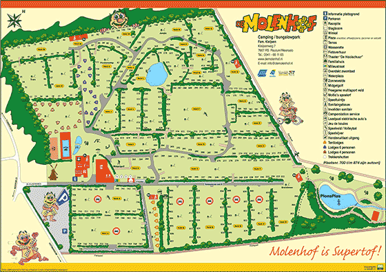 Plattegrond camping De Molenhof - geplaatst door Huurtent.be