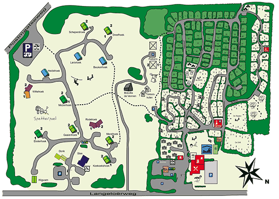 Plattegrond camping De Norgerberg - geplaatst door Huurtent.be