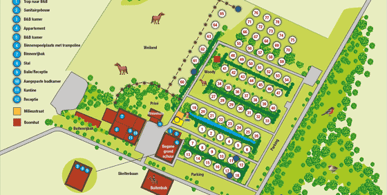 Plattegrond camping De Paardenwei - geplaatst door Huurtent.be