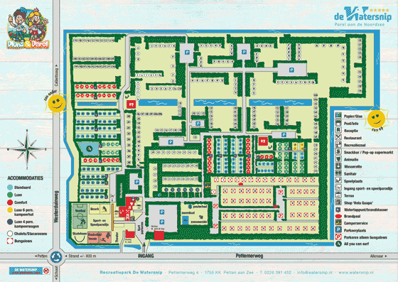 Plattegrond camping De Watersnip - geplaatst door Huurtent.be