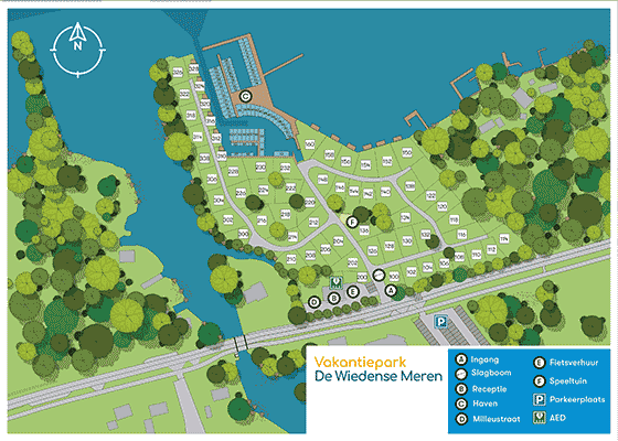 Plattegrond De Wiedense Meren - geplaatst door Huurtent.be