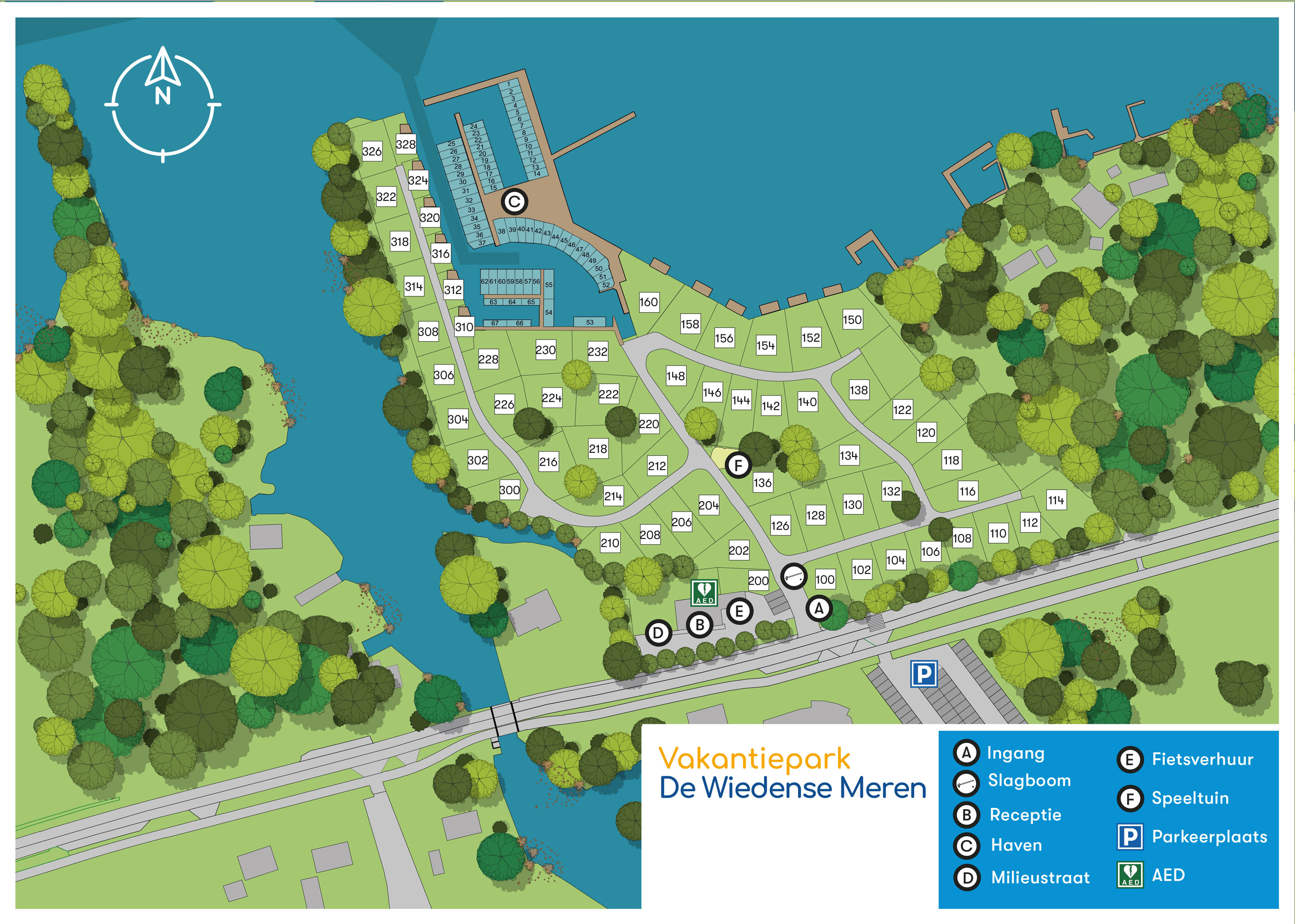 Plattegrond De Wiedense Meren