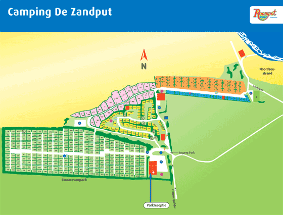 Plattegrond camping De Zandput - geplaatst door Huurtent.be