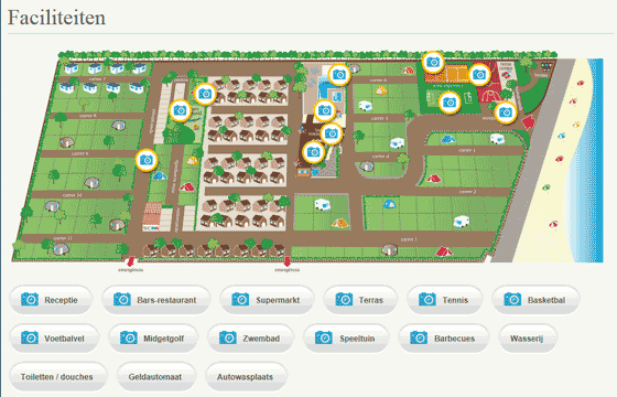 Plattegrond camping Del Mar - geplaatst door Huurtent.be