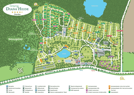 Plattegrond Diana Heide - geplaatst door Huurtent.be