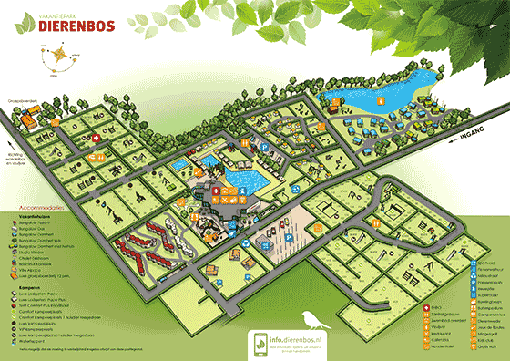 Plattegrond Dierenbos - geplaatst door Huurtent.be