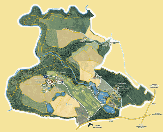 Plattegrond camping Domaine d'Essendiéras - geplaatst door Huurtent.be