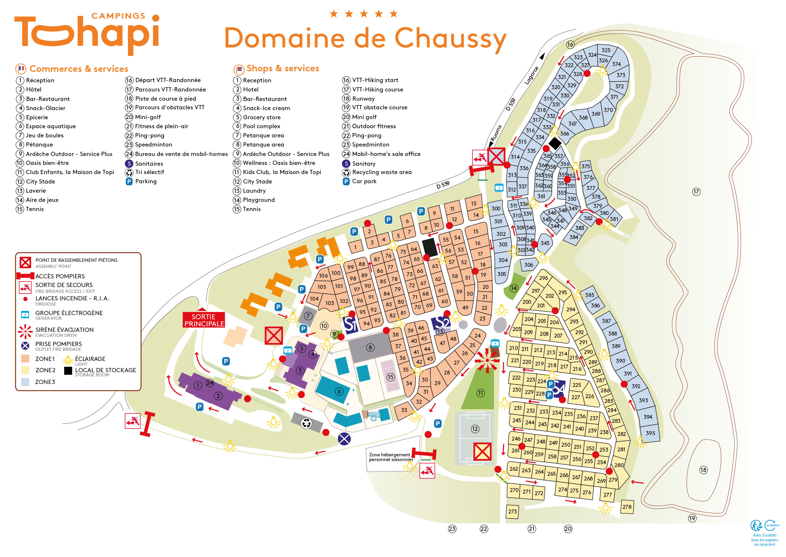 Plattegrond Domaine de Chaussy