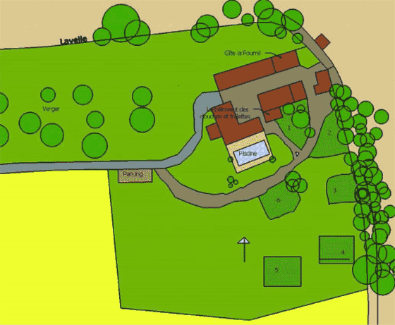 Plattegrond camping Domaine de la Velle - geplaatst door Huurtent.be